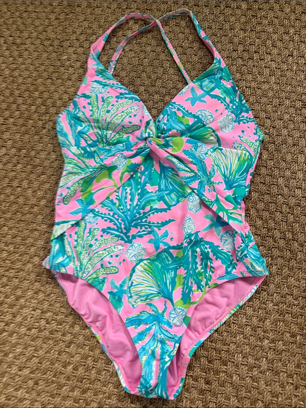 Lilly Pulitzer NWOT Size 12 Malvie One Piece Swimsuit Pink Mandevilla Baby Hip N - Picture 4 of 7
